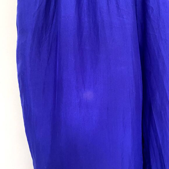 Vintage Carole Little Sport 100% Silk Pull On Pants Indigo Purple Size Large - Picture 5 of 7